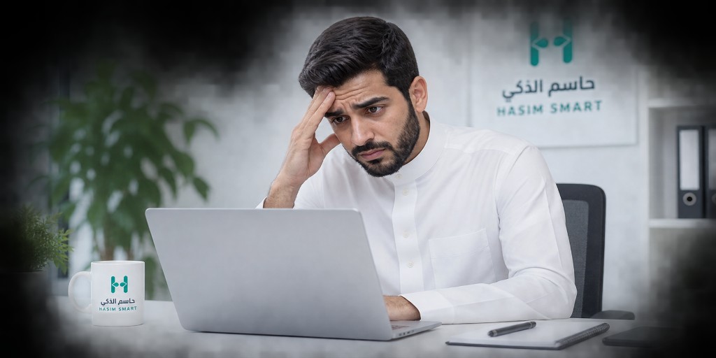 صاحب عمل يدير عملياته من حاسم